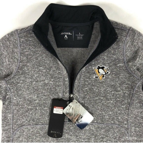 Pittsburgh Penguins Antigua Womens 1/2 Zip Sweater - Picture 4 of 9